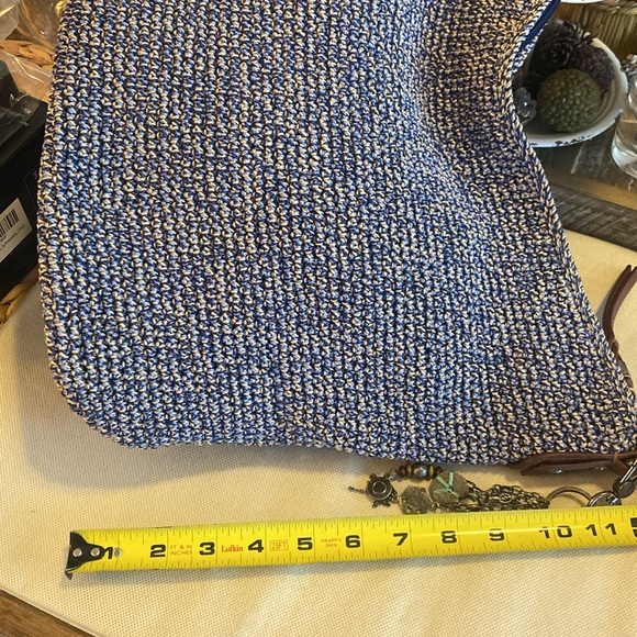 The Sak knitted blue and white hobo purse - Picture 9 of 13